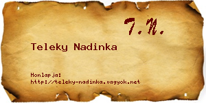 Teleky Nadinka névjegykártya